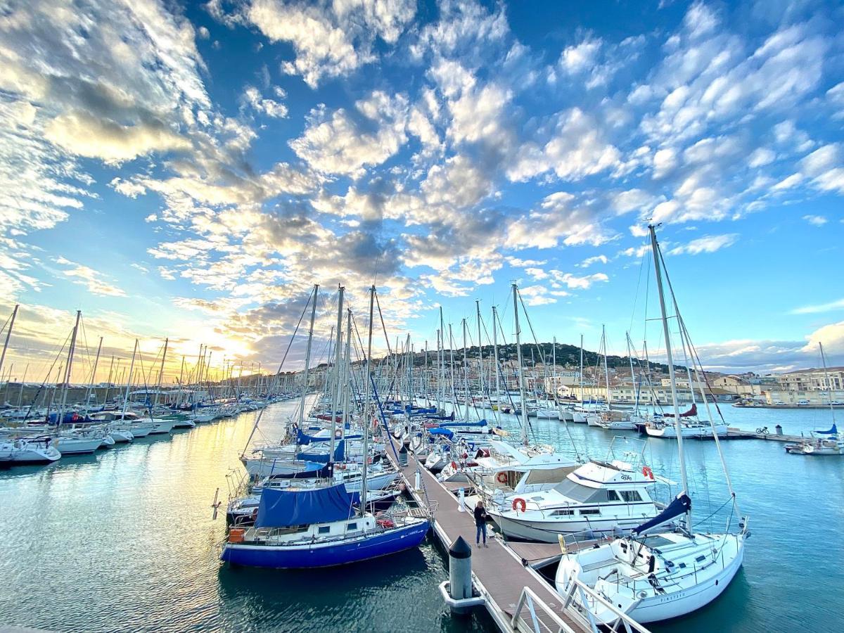 Escale Paisible A Sete, Belle Terrasse Vue Sur Mer Bagian luar foto