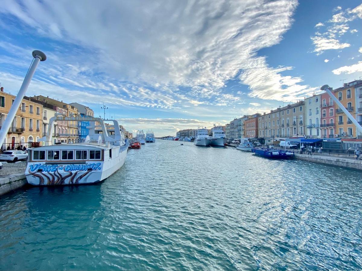 Escale Paisible A Sete, Belle Terrasse Vue Sur Mer Bagian luar foto