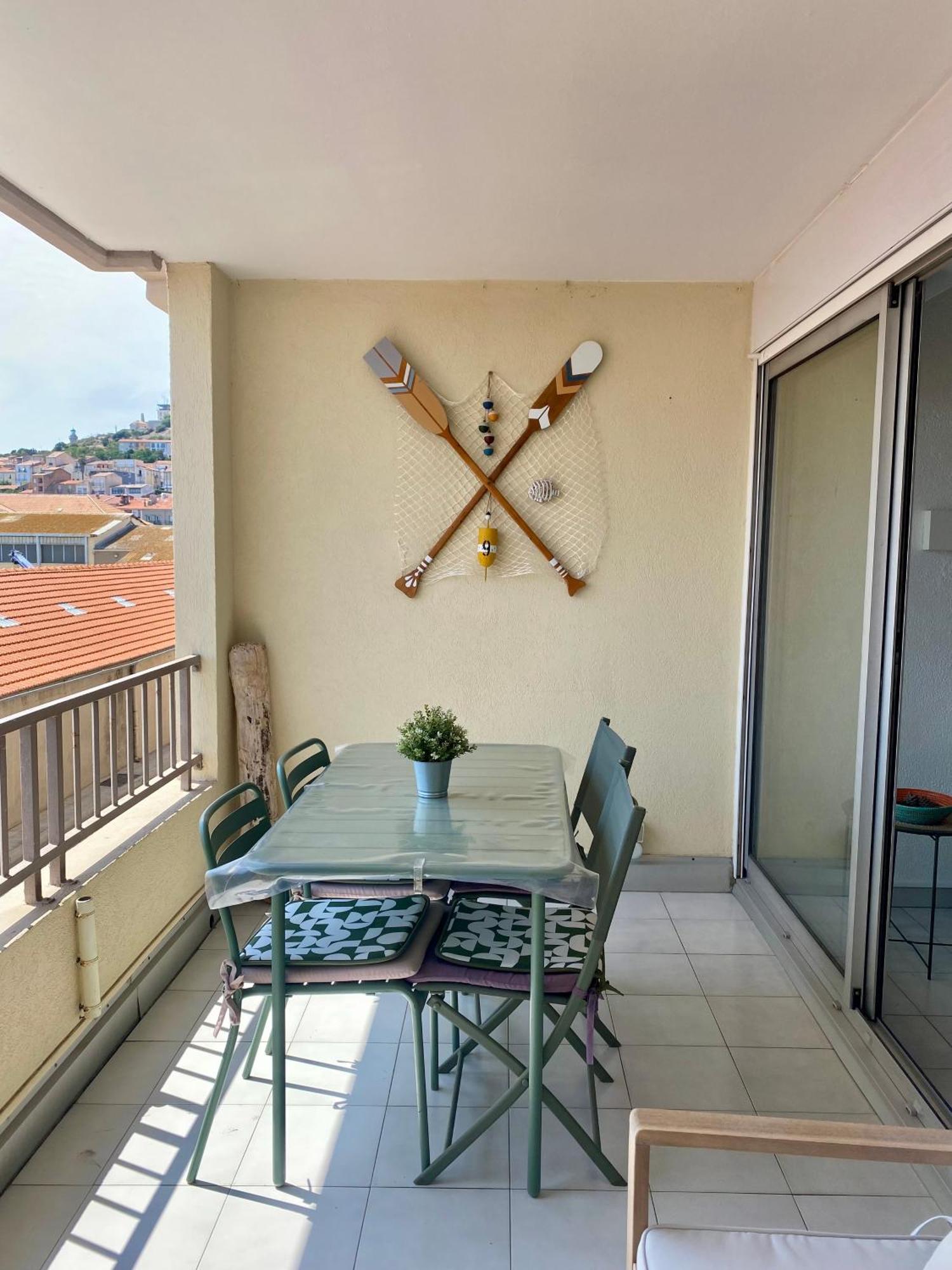 Escale Paisible A Sete, Belle Terrasse Vue Sur Mer Bagian luar foto